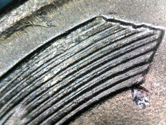 1956-D-BU-LWC-Lamination-/-Struck-Through-/-Die-Crack-Error